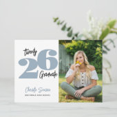 Invitation 2024 Diplôme de Photo Typographie d'écriture manus (Debout devant)