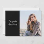 Invitation 2024 Graduate Photo Black White Graduation Party (Dos)