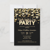 Invitation 2024 NOUVEL AN'S EVE PARTY Gold Parties scintillan (Devant)