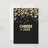 Invitation 2024 NOUVEL AN'S EVE PARTY Gold Parties scintillan (Dos)