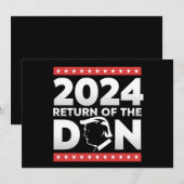 Invitation 2024 Retour Du Don Trump 45 47 Président Des États (Devant / Derrière)