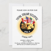 Invitation 2024 TOTAL SOLAR ECLIPSE Flags Watch Party (Devant)