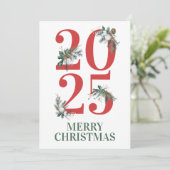 Invitation 2025 Christmas Photo Card (Debout devant)