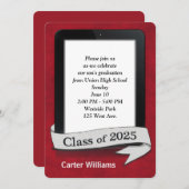 Invitation 2025 Electronic Tablet Graduation Party (Devant / Derrière)