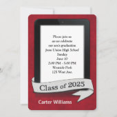 Invitation 2025 Electronic Tablet Graduation Party (Devant)