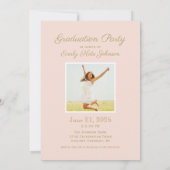 Invitation 2025 Elegant Blush Gold Photo Party (Dos)