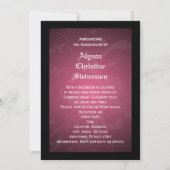 Invitation 2025 Elégant Pink Tassel Charme Photo Graduation (Dos)