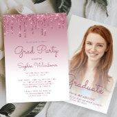 Invitation 2025 Glam Bourgogne Parties scintillant Drip Photo