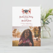 Invitation 2025 Grad Elegant Two Photo Graduation Party (Debout devant)