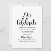 Invitation 2025 Graduate Black Script Photo Collage Party (Dos)