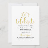 Invitation 2025 Graduate Gold Script photo Collage Party (Dos)