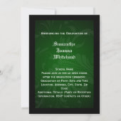 Invitation 2025 Green et Black Tassel Charm Graduation (Dos)