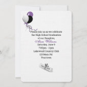 Invitation 2025 Purple and Black Graduation Party (Dos)