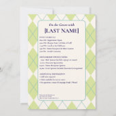 Invitation 2026 Candidat politique Golf Scramble Collecte de  (Dos)