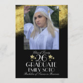 Invitation 2026 Graduation Collage Party Script Star Photo (Devant)