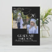 Invitation 2026 Graduation Collage Script Gold Black (Debout devant)