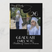 Invitation 2026 Graduation Collage Script Gold Black (Devant)