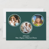 Invitation 2026 Happy New Year's 4 Photo Clock Card (Dos)