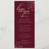 Invitation 2026 New Years Modern Festive Maroon Typography (Devant)