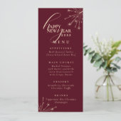 Invitation 2026 New Years Modern Festive Maroon Typography (Debout devant)