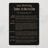 Invitation 2026 Solar Eclipse Celestial Stars Black Fun Facts (Dos)