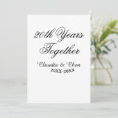 Invitation 20 ans ensemble anniversaire nom date année sim (Debout devant)