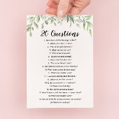 Invitation 20 Questions sur le jeu de la Fête des mariées des