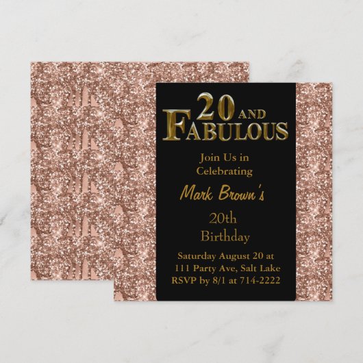 Invitation 20e anniversaire  (Devant / Derrière)