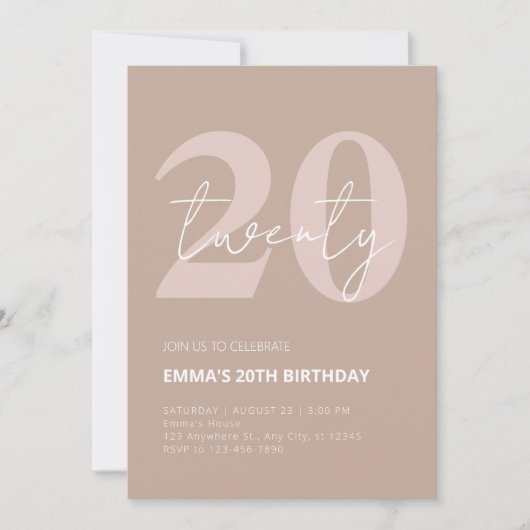 Invitation 20e anniversaire (Devant)