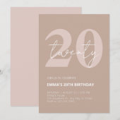 Invitation 20e anniversaire (Devant / Derrière)