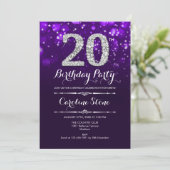 Invitation 20e anniversaire - Argent violet (Debout devant)