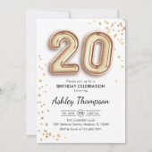 Invitation 20e anniversaire - Ballons d'or (Devant)