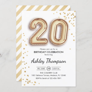 Invitation 20e anniversaire - Ballons d'or