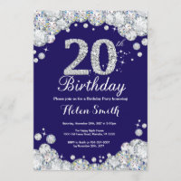 20e anniversaire de la marine Blue and Silver Diam