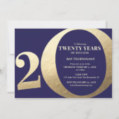 Invitation 20e anniversaire de l'entreprise (Devant)