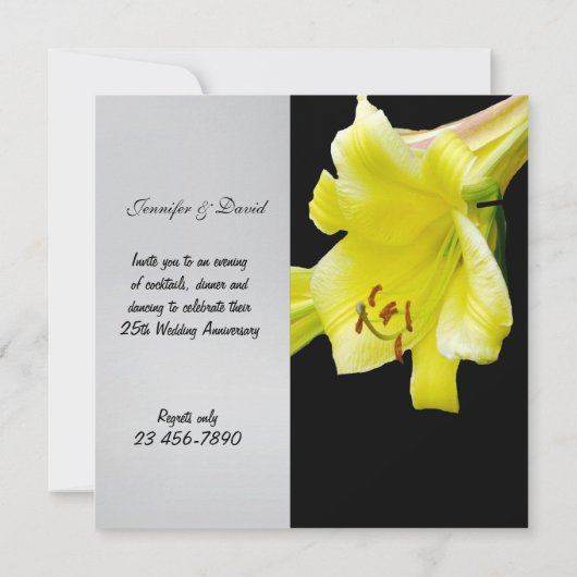 Invitation 20e anniversaire de mariage (Dos)