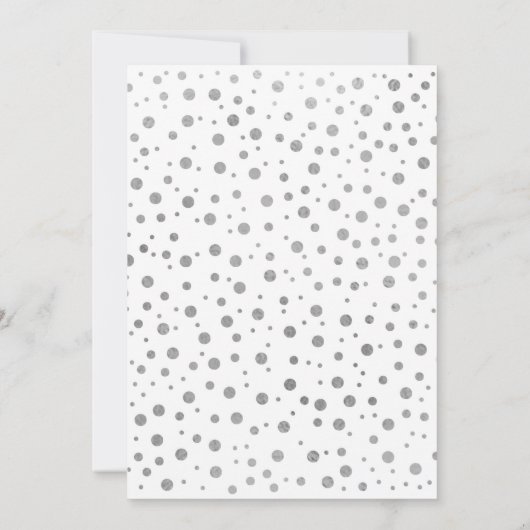 Invitation 20e anniversaire de mariage - Argent & Blanc (Dos)