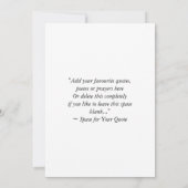 Invitation 20e Anniversaire de Mariage Calligraphie Or Blanc (Dos)