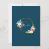 Invitation 20e anniversaire de Mariage chinois Rose Gold Fram (Dos)