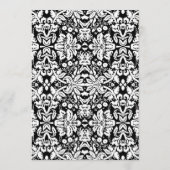 Invitation 20e anniversaire de mariage - Damassé noir et blan (Dos)