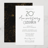Invitation 20e anniversaire de mariage élégant script (Devant / Derrière)