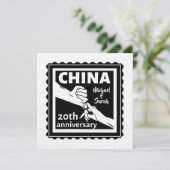 Invitation 20e anniversaire de mariage traditionnel Chine (Debout devant)