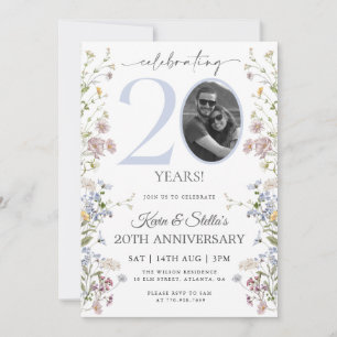 Invitation 20e Anniversaire de Wildflower Photo