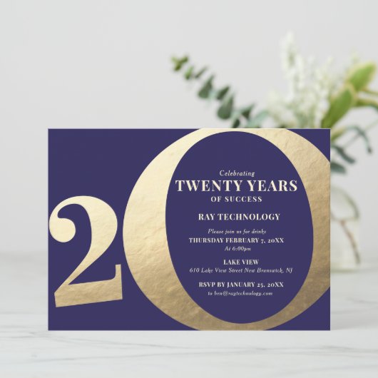 Invitation 20e anniversaire d'entreprise (Debout devant)