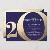 Invitation 20e anniversaire d'entreprise (Devant / Derrière)