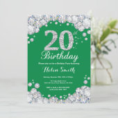 Invitation 20e anniversaire Diamant vert et argent (Debout devant)
