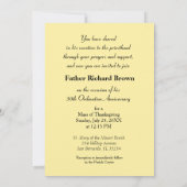 Invitation 20e anniversaire d'Ordination, Cross Ca (Dos)