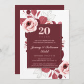 Invitation 20e anniversaire du mariage de la Bourgogne (Devant / Derrière)