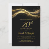 Invitation 20e anniversaire du Mariage d'or noir (Devant)
