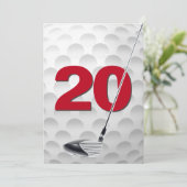 Invitation 20e anniversaire Golf Theme Party (Debout devant)